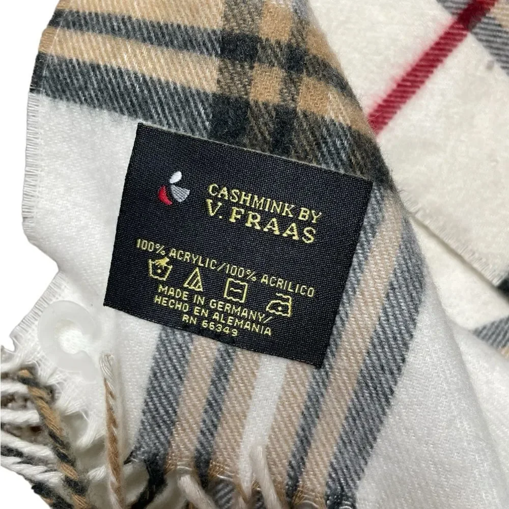 V. FRAAS Cashmink Plaid Scarf